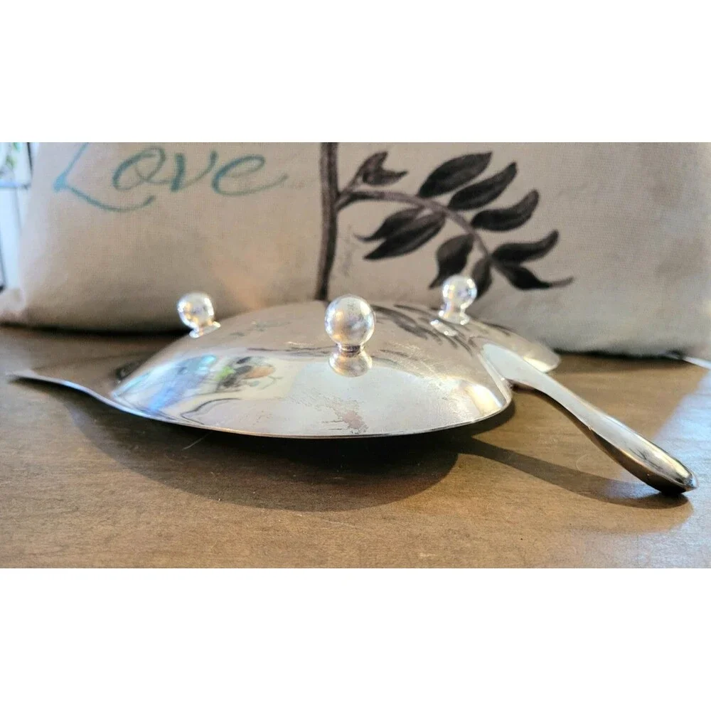 Vintage F.B. Rogers Silver Plate Leaf Trinket Dish - Lovely!